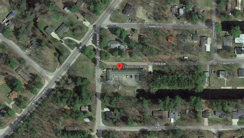 Channel Inn Resort (Hub Motel) - Aerial Map View (newer photo)